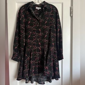 Peter Som floral shirt dress Rent the Runway 6